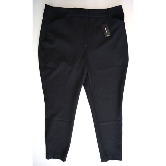 Express Editor 07470611 Women's Sz 14 R Black High-Rise Skinny Dress Pants - Picture 1 of 12